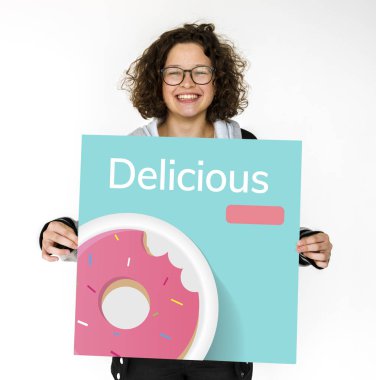 Kız holding tasarlamak