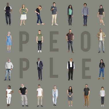 çeşitlilik insanların tam vücut 