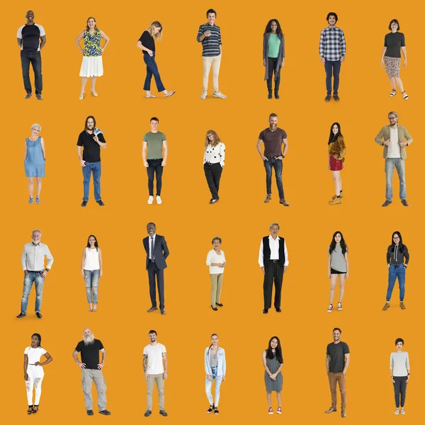 Diversidade pessoas corpo inteiro — Fotografia de Stock