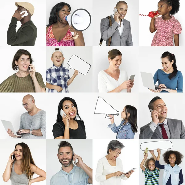 Diversity-Menschen im Set — Stockfoto