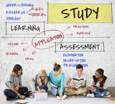 öğrenciler proje üzerinde birlikte çalışma