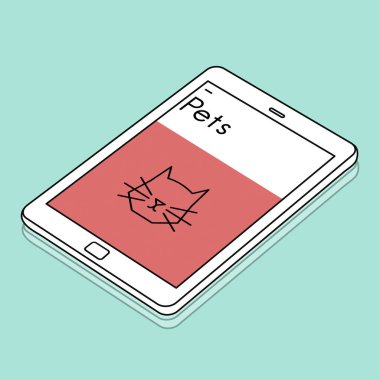 Web tasarım şablonu dijital tablet
