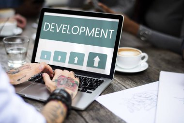 Dizüstü bilgisayarda çalışan kadın 