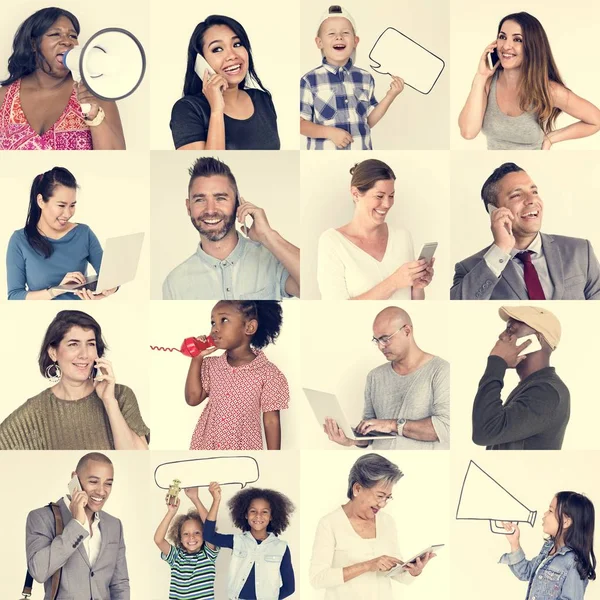 Diversiteit mensen in Set — Stockfoto