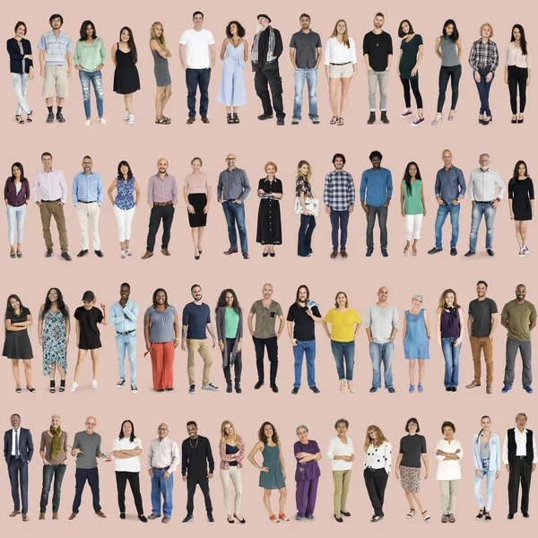 Diversidad personas cuerpo completo —  Fotos de Stock