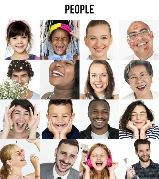 Glückliche Menschen lächeln — Stockfoto