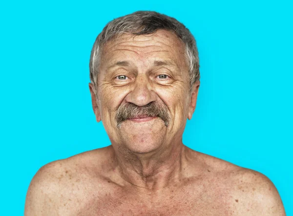 Adult Senior man with mustache — Stock Photo, Image