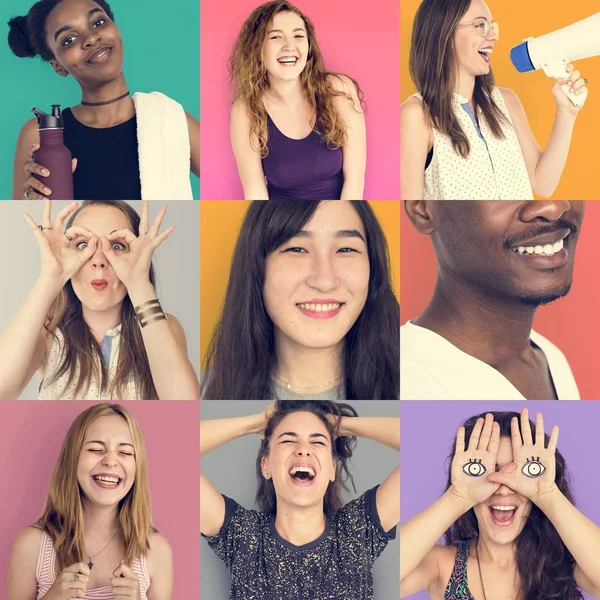 Set of diversity youth — Stock Photo, Image