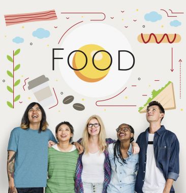 çok etnik gruptan oluşan mutlu genç arkadaşlar