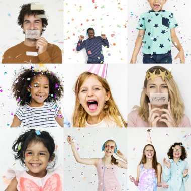 Mutlu insanlar gülümsüyor 