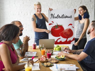 insanların kahvaltı ile Toplantı