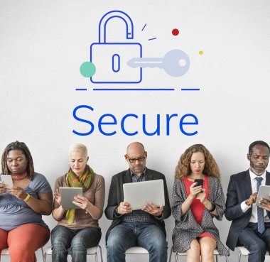 Dijital cihazlar kullanarak iş adamları