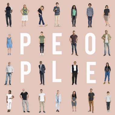 çeşitlilik insanların tam vücut 