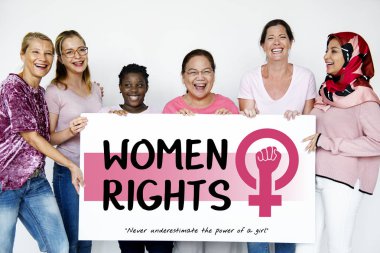 Billboard tutan kadın