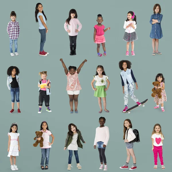 Vielfalt junger Mädchen — Stockfoto