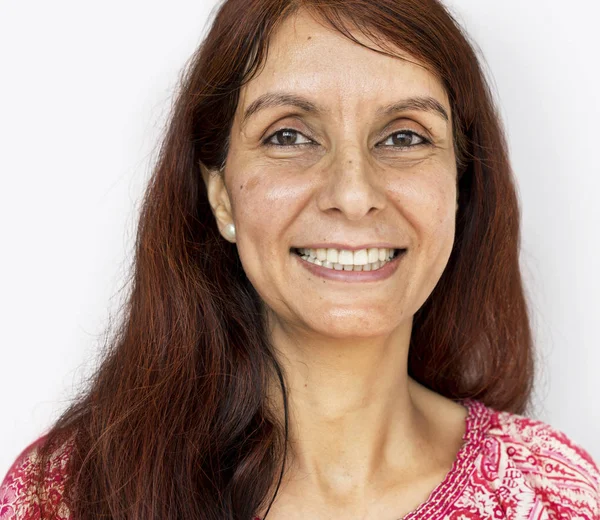 Volto sorridente donna indiana — Foto Stock