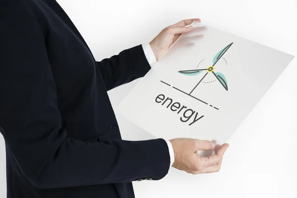 Businesswoman holding document — Stock Photo, Image