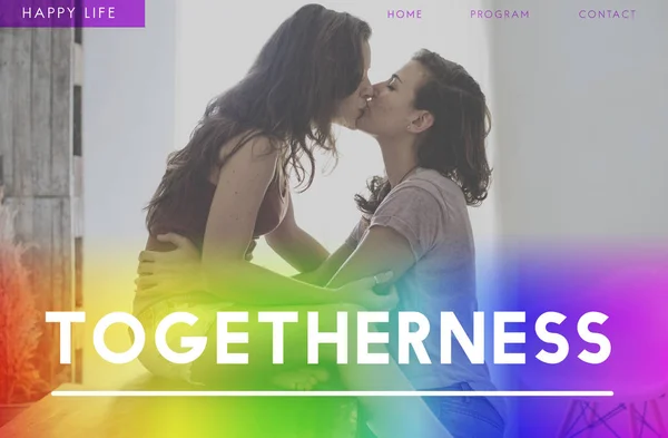 Lésbicas casal passar tempo juntos — Fotografia de Stock