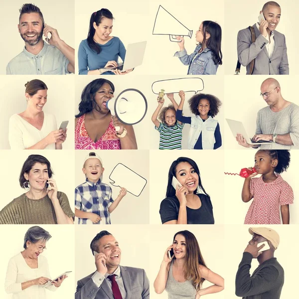 Diversity-Menschen im Set — Stockfoto