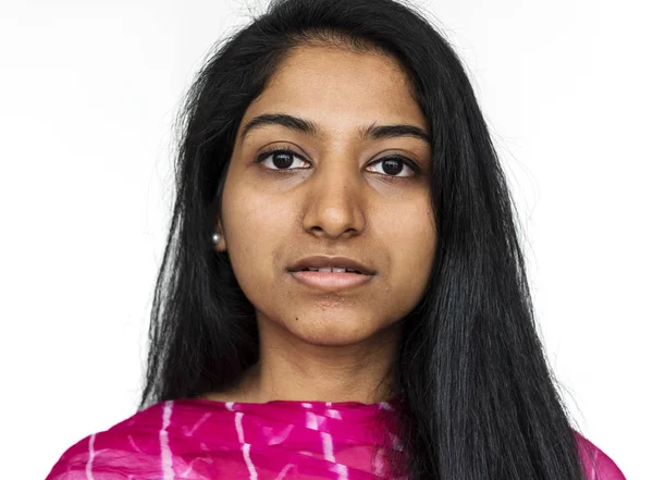 Красива індійська жінка обличчя — стокове фото