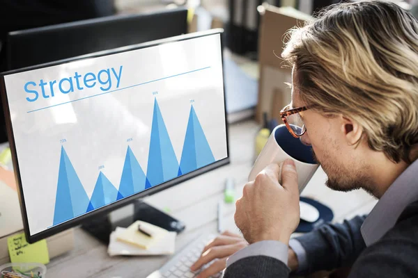 Bilgisayarda çalışan adam  