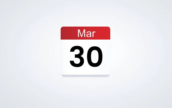 模板与 Mar 30 概念 — 图库照片