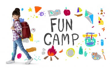 Sırt çantalı liseli kız