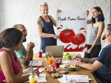 insanların kahvaltı ile Toplantı