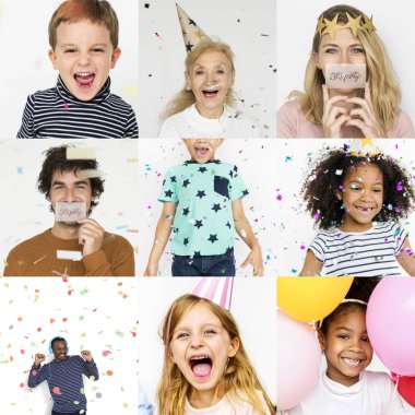 Çeşitlilik kişi ifade duygu ile