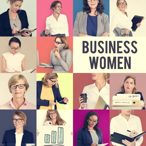 Set of Diversity Business Women — Stock Photo, Image