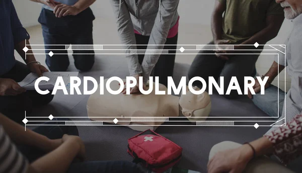 Persone al CPR Primo Soccorso Formazione — Foto Stock