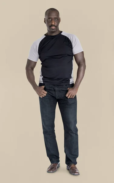 Uomo afroamericano in abbigliamento casual — Foto Stock