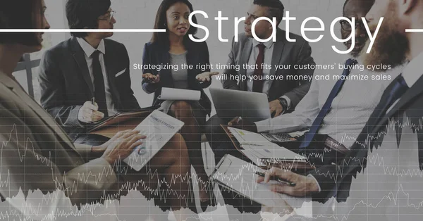 Business people discussing Marketing Plan — Stock Photo, Image