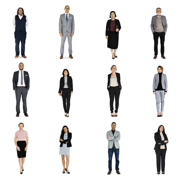 Set of diversity business people — Stock Photo, Image