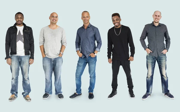 Diversiteit mannen in Set — Stockfoto