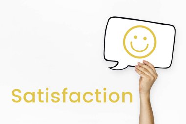 Konuşma bubbl tutan kişi