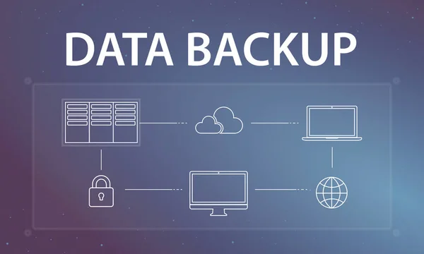 Plantilla con concepto de intercambio de datos — Foto de Stock