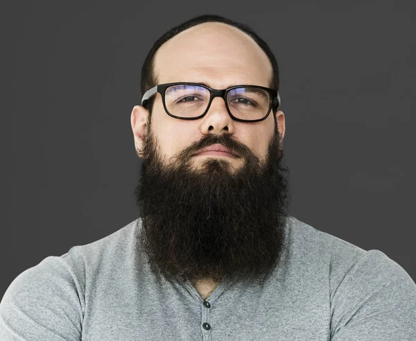 Hombre barbudo con anteojos —  Fotos de Stock