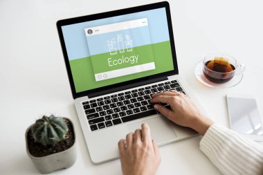 Eller dizüstü bilgisayarda çalışıyor