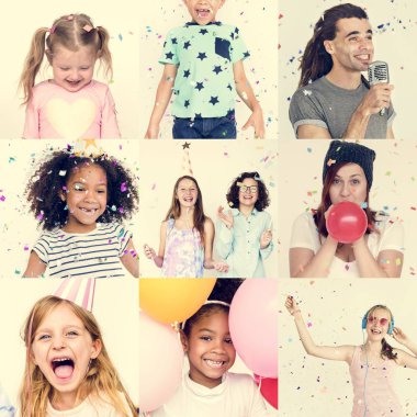 Mutlu insanlar gülümsüyor 