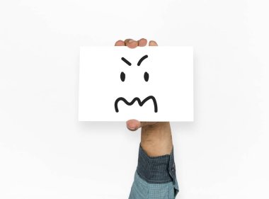 İnsanlar el holding kartı