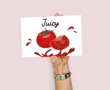 İnsanlar el holding kartı