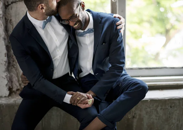 Gay pareja en amor — Foto de Stock