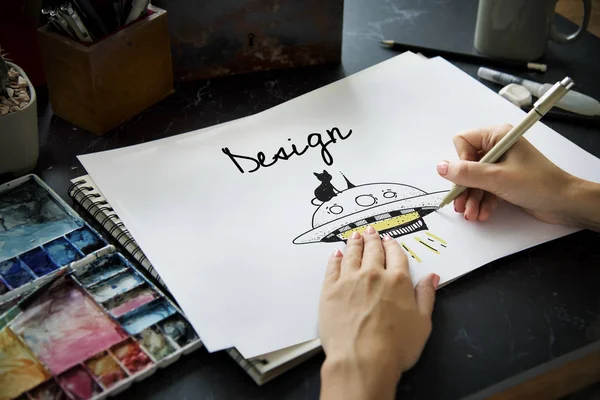 Creative projektant rysunek — Zdjęcie stockowe