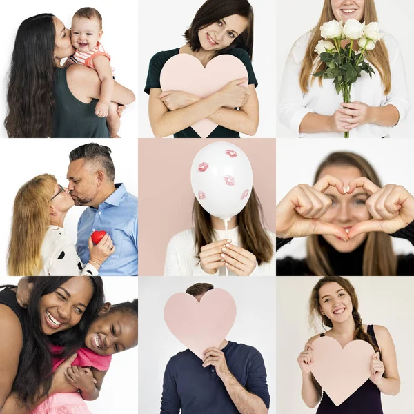 愛を持つ多様性人々 のセット — ストック写真