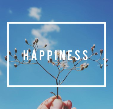 el Branche çiçekler ile tutarak