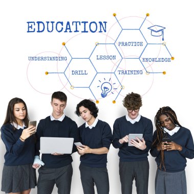  Dijital cihazlar kullanan öğrenciler 