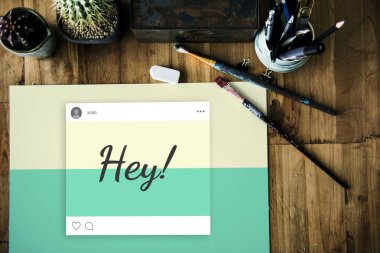 Boya fırçaları ve tablo tasarlamak