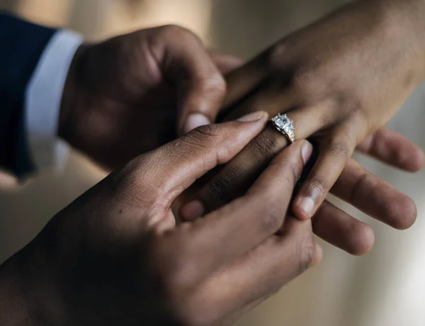 Wedding Ring on Bride finger