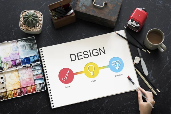 Creative designer drawing — Stock Photo, Image